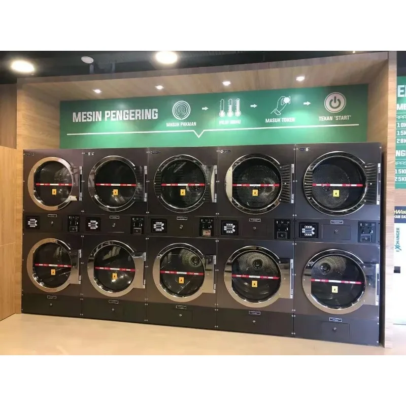 Washing Machine 15/20kg Fully Automatic Commercial Heavy Duty Laundromat Stack Washer and Dryer