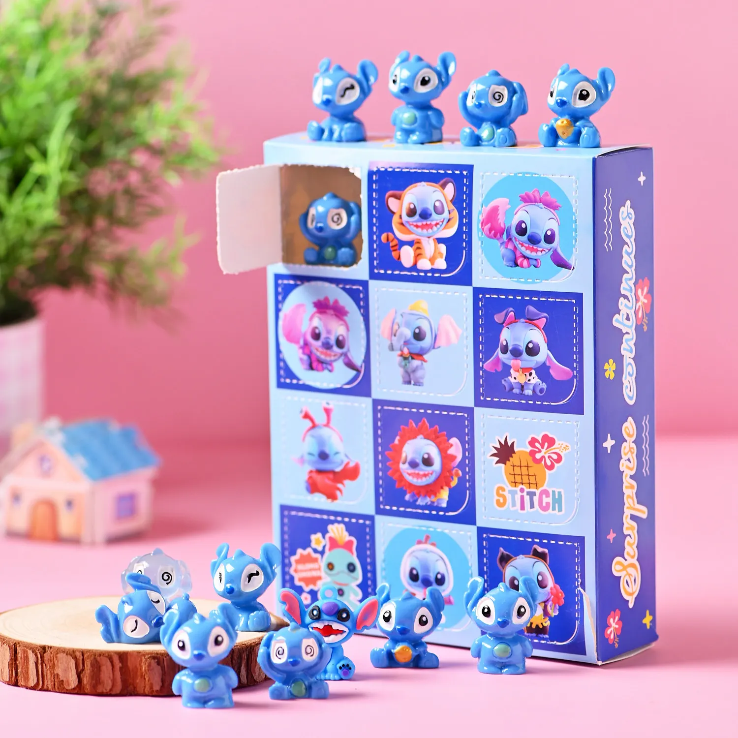 

Cute Stitch Blind Box Mini Anime Figures Ornaments Dolls Fans Children Christmas Birthday Gift 12Pcs/Set Cartoon Doll