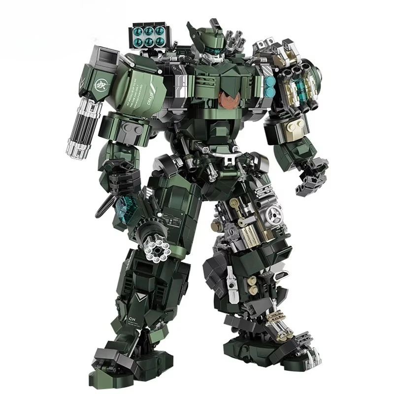 

NEW MOC 1403pcs Military Mecha Warrior Robot Building Blocks Super Armor Robot Action Figure Bricks Toys For Children Gifts