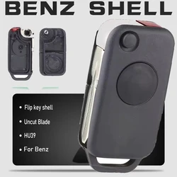 KEYECU 1 Button Flip Remote Key Shell Case Cover for Mercedes Benz W124 ML430 E500 SL320 SL500 S320 HU39 Blade