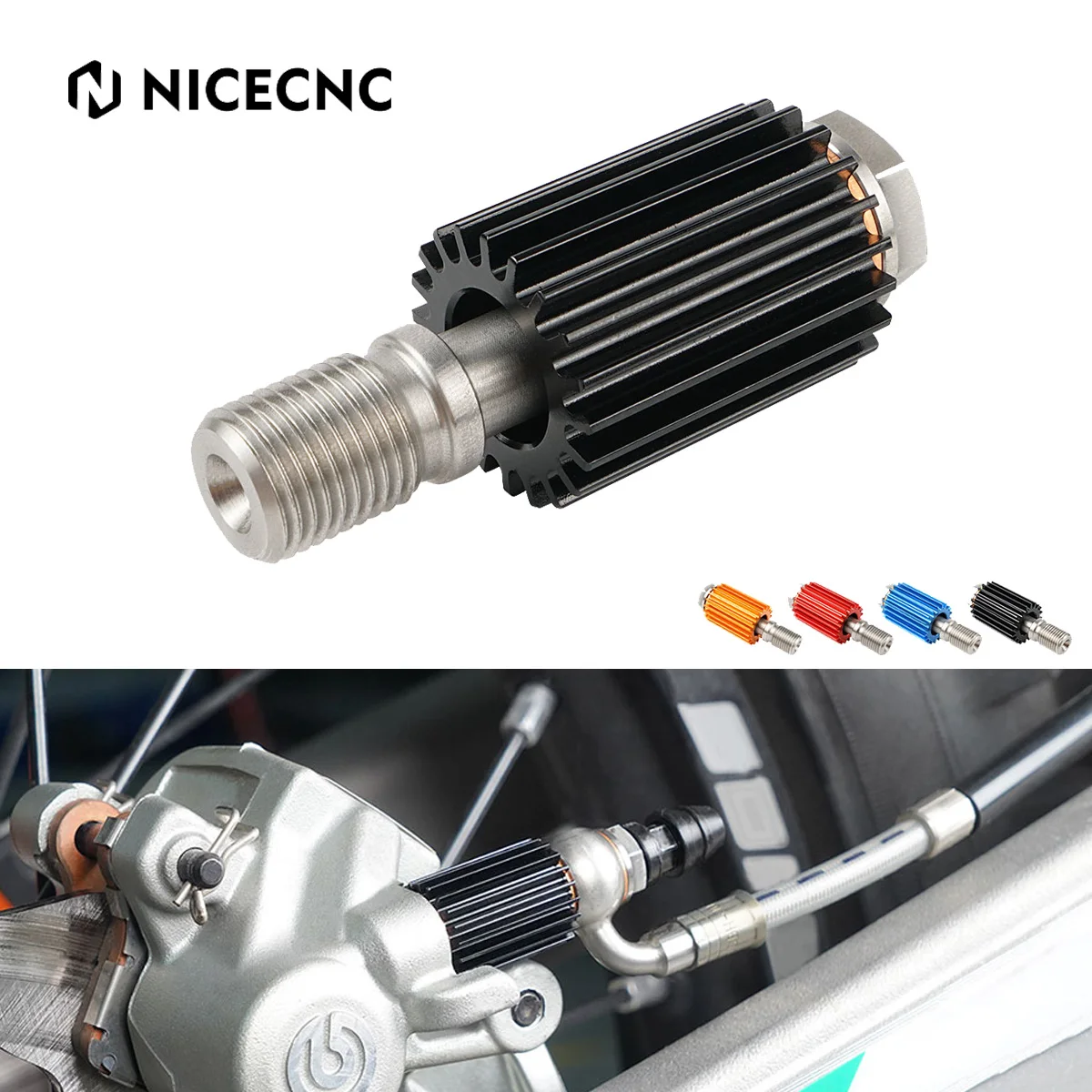 NiceCNC For GasGas EX250 EX300 EX250F EX350F EX450F MC125 MC250F MC450 2021-2024 2023 2022 Brake Caliper Heat Sink Cooler Kit