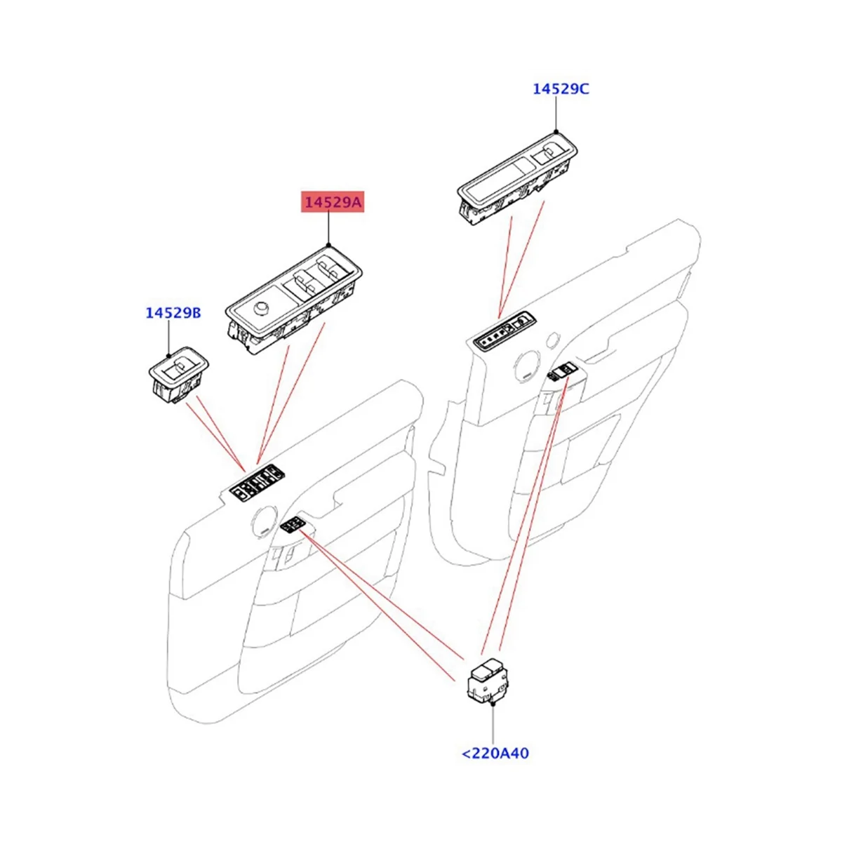 

Автомобильный переключатель переднего стекла для Land Rover RANGE ROVER 2013 SPORT 2014 LR123006