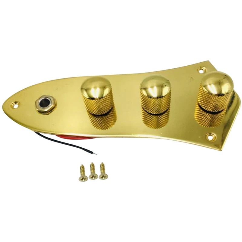 N15R-Jazz Bass Control Plate Wired ,For Fender For Jazz Bass Replacement Plated Wired Loaded Control Plate