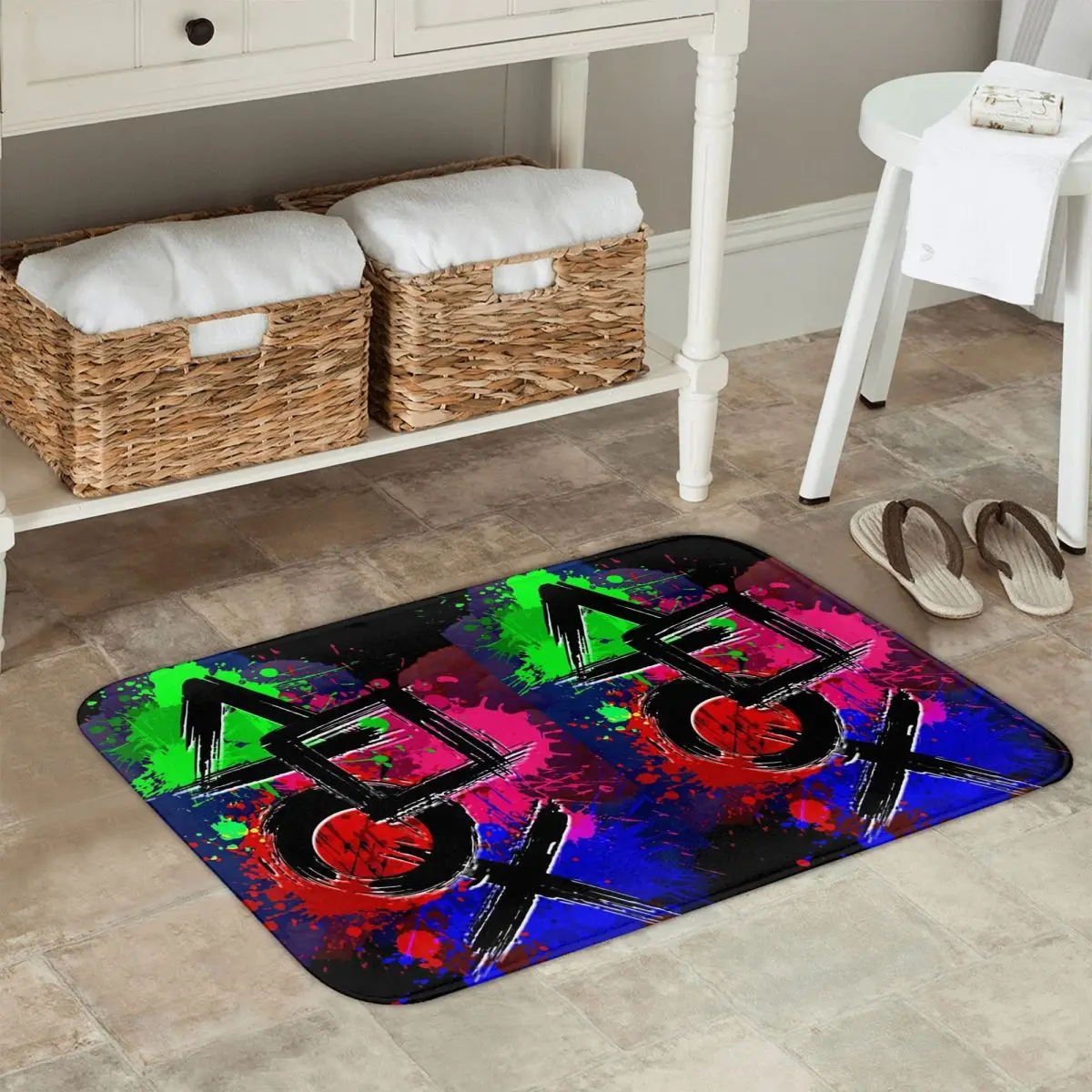 Anime Gamer Game Controller Non-slip Doormat Floor Mat Washable Carpet Rug for Kitchen Entrance Home Bedroom Footpad Mats