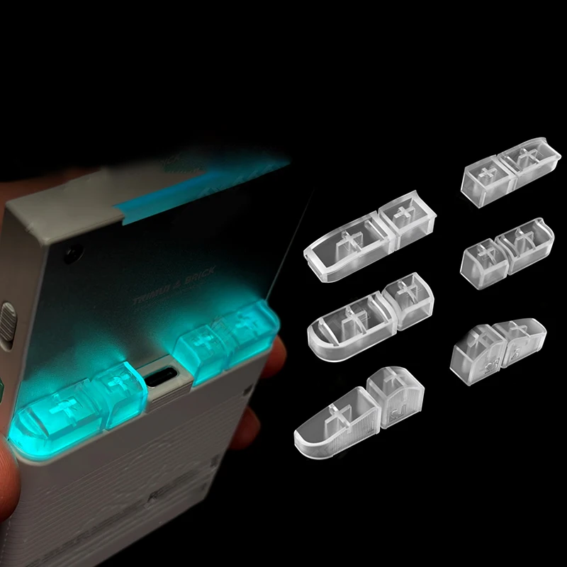 Accesorio para juegos: juego de teclas transparentes y reemplazo combinado para TRIMUI BRICK