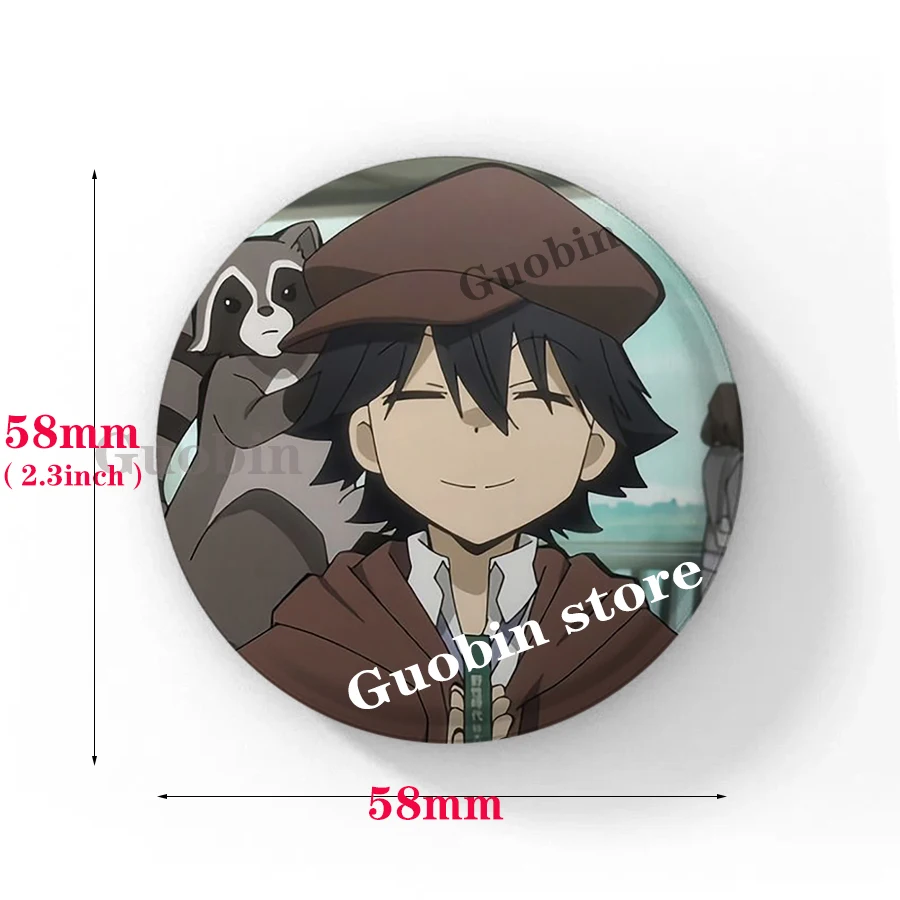 58mm  Anime Lapel Pins Bungo Stray Dogs Brooches Manga Figure Cosplay Badge DIY Backpack Clothes Accessory Button Pin