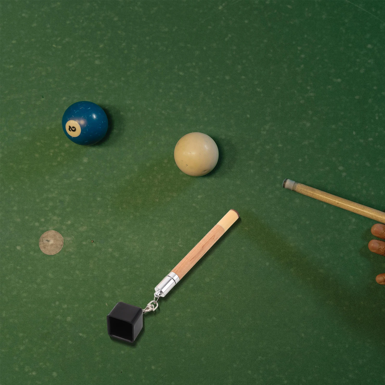 

2pcs Billiard Tip Shaper Kit Portable Chalk Holder For Pool Snooker Cue Tip Pricker Tool Wooden Design Smooth Finish