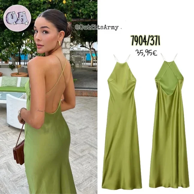 2023 Summer New Women's Dress Tanksilk-satin Feeling Sleeveless Dress 9588 Western Style Fashion