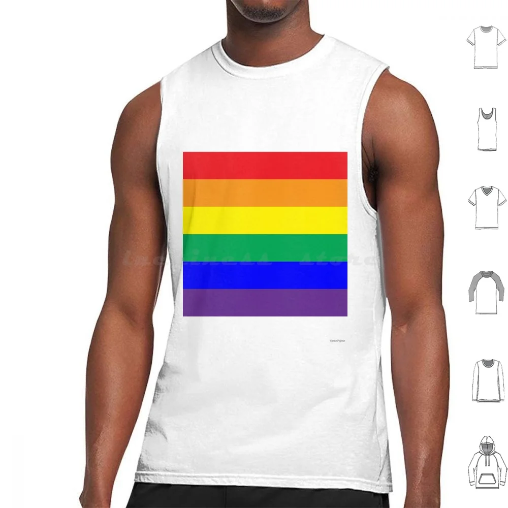 Tiled Pride Flag Tank Tops Vest Sleeveless Queer Trans Bi Bisexual Pride Rainbow Flag Rainbows Gender Genderqueer Bigender