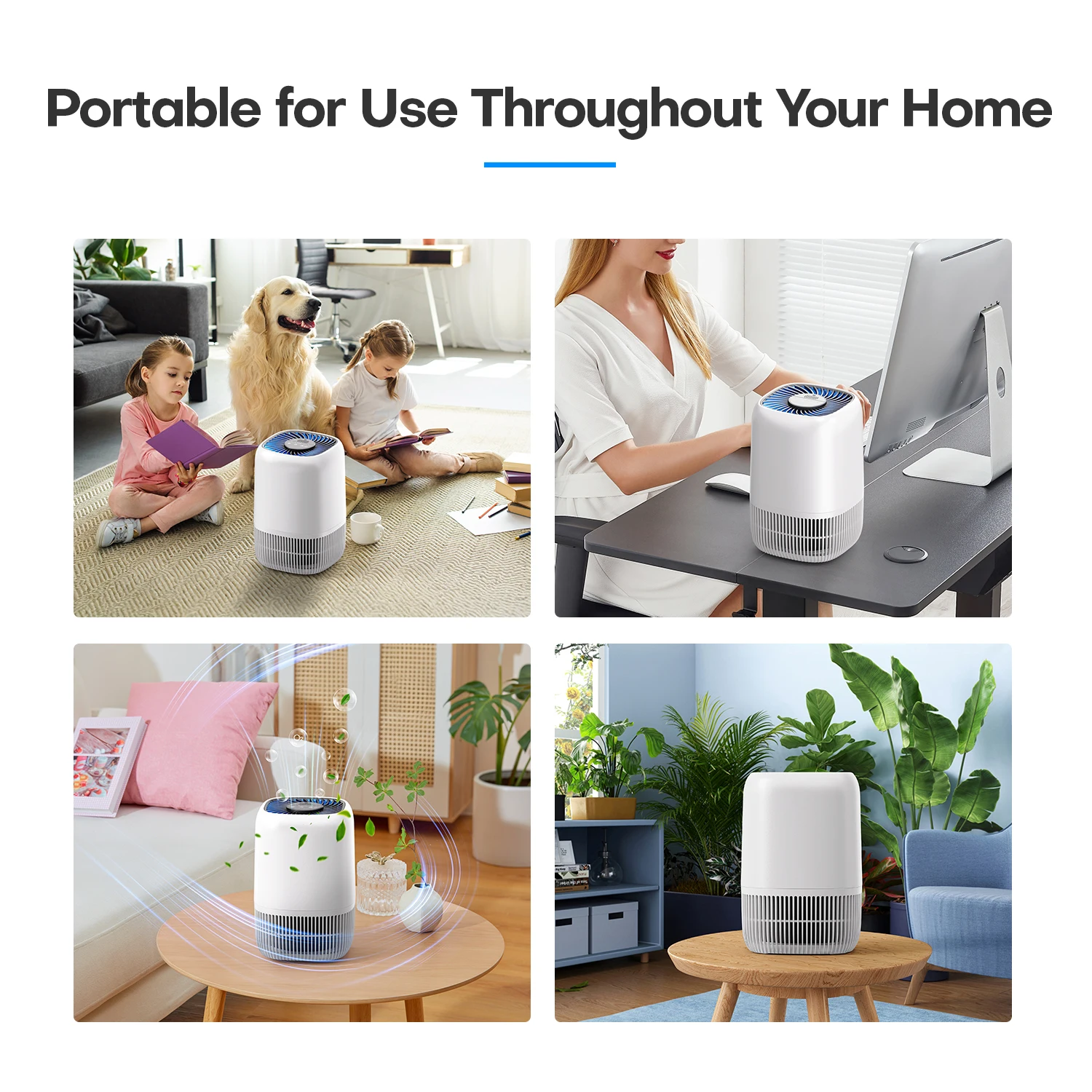 AROEVE Air Purifiers for Bedroom Home,Filter Cleaner with Fragrance, HEPA Filter for Smoke, Odor, Allergies, Pollen, Pet Timer