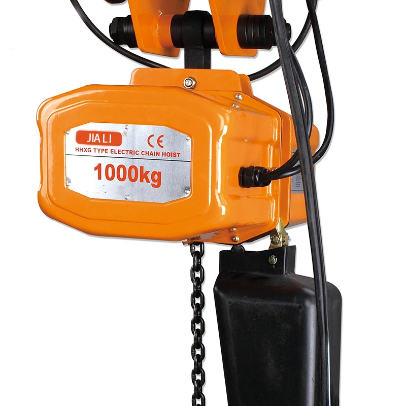 1/2/3/5/10/20TON Remote Control Winch Lifting 220V 380V HHBB Electric Chain Hoist Block Crane Hoist 3m 6m 9m With Trolley Price