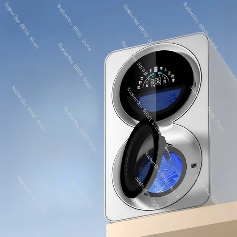 Double bucket cabin underwear drum washing machine automatic washing and drying integrated mini duplex sock washing machine