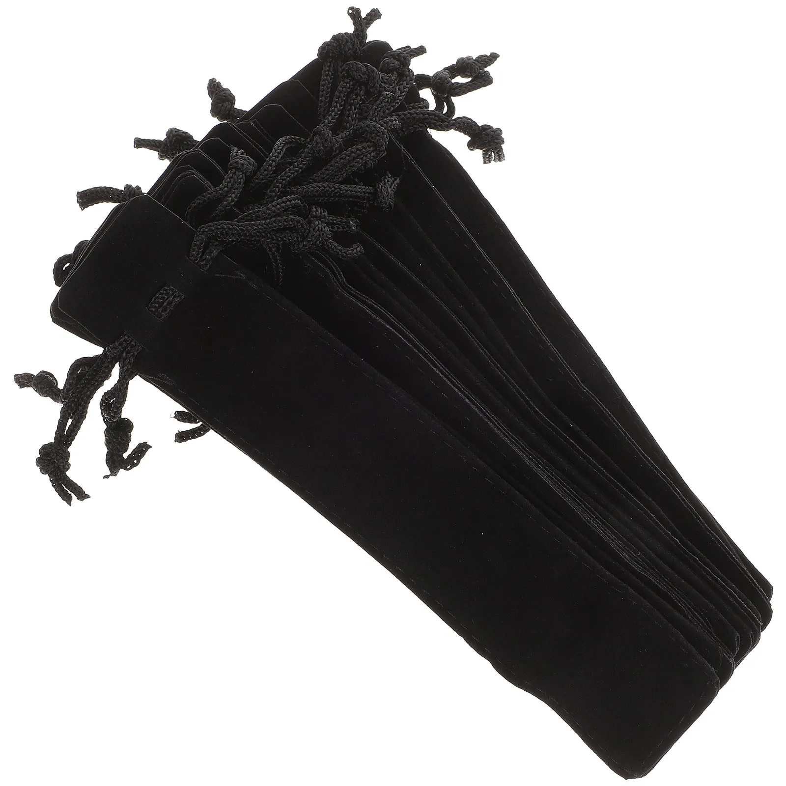 15pcs Bag Drawstring Pencil Holder Portable Single Pouch Scratch-Proof Dust-Resistant Storage Case For Gift Travel Office School