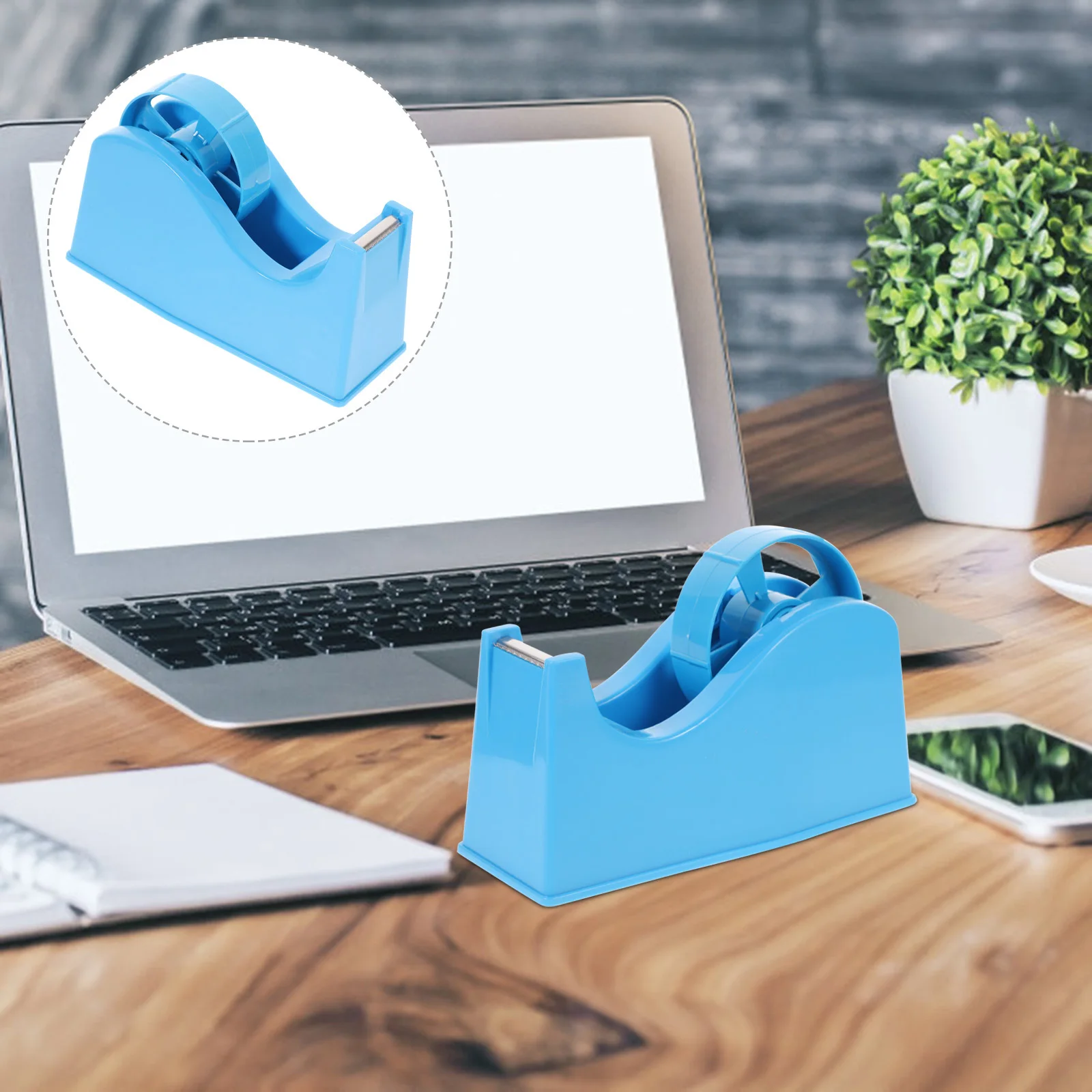 Desktop Tape Dispenser Weighted Base Stable Non Slip Mat Fast Tape Cutter Sealing Parcel Holder Adhesive Paper Cutting Machine