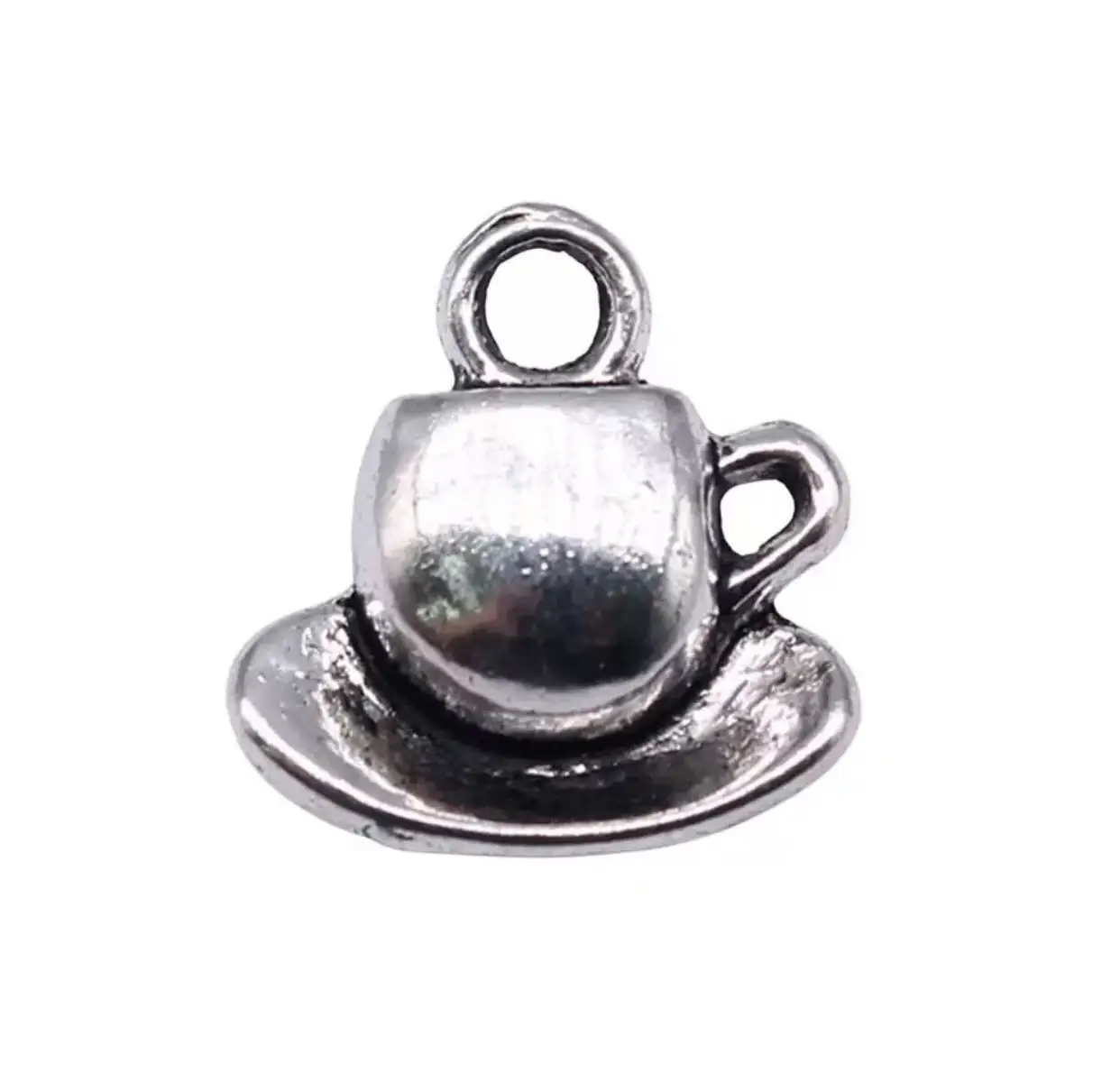

25pcs 15mm Zinc alloy metal coffee cup design pendants for handmade HW3178