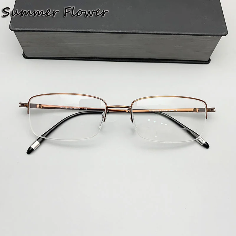 

Men Brand Eyewear Designer Pure Titanium Ultra Light Frame Glasses Gentlemen Optical Prescription Spectacles Reading Glasses