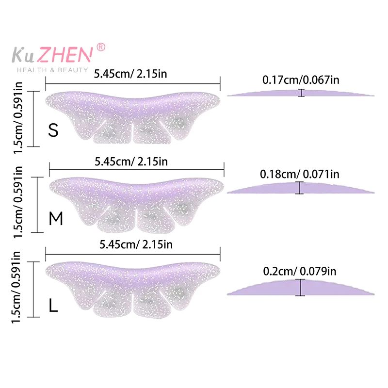 Protectores de elevación de pestañas de mariposa con purpurina de silicona, almohadillas para permanente de pestañas, varillas de levantamiento de pestañas, rizador de pestañas 3D, accesorios, herramienta aplicadora