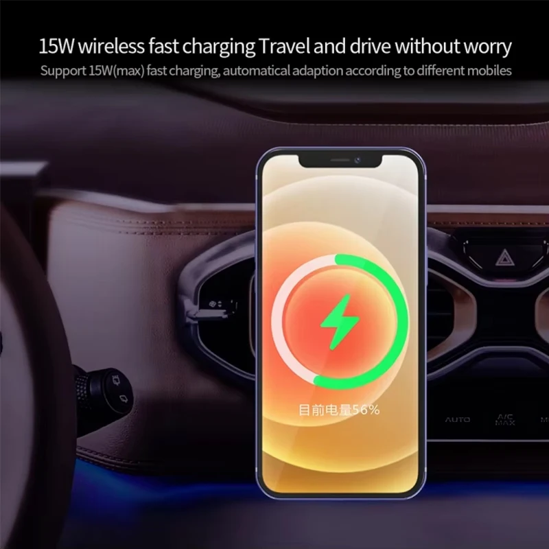 15W Magnetic Car Wireless Charger For Magsafe iPhone 12 13 14 15 16 Pro Max Car Phone Holder Stand Fast Car Charging view 4
