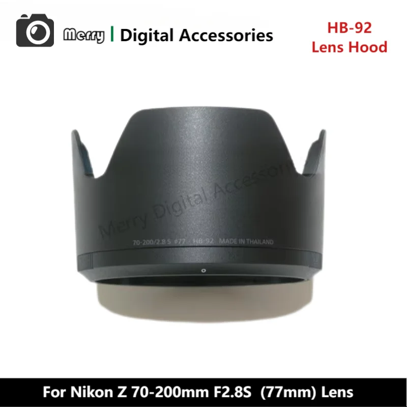 New Original Genuine Front Lens Hood HB-92 For Nikon NIKKOR Z 70-200mm F2.8S  (77mm) Lens Z70-200 Z70-200/F2.8S 70-200/2.8