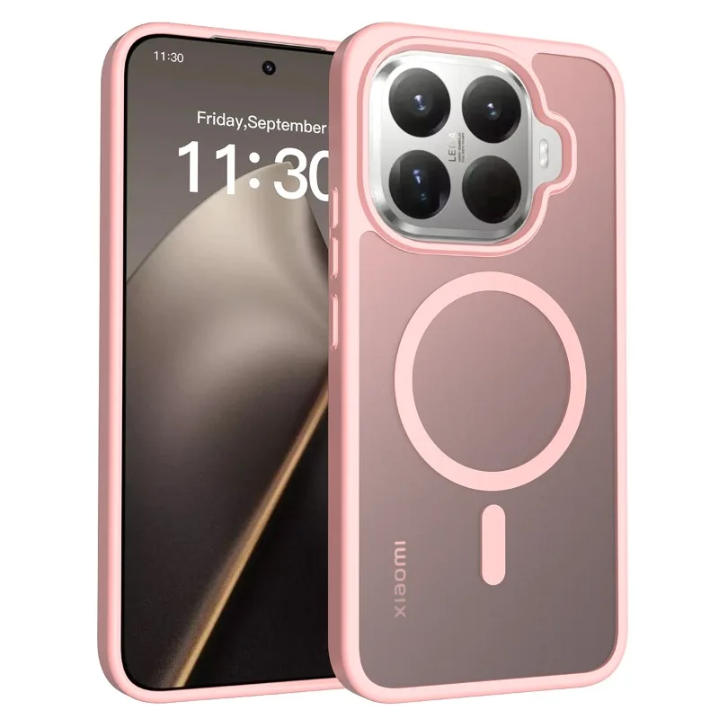 Magnetische, matte, stoßfeste Hülle für Xiaomi 17T Pro, Magsafe, kabelloses Laden, harte Acryl-Soft-Frame-Schutzhülle für Mi 15T 15TPro – Detail 9