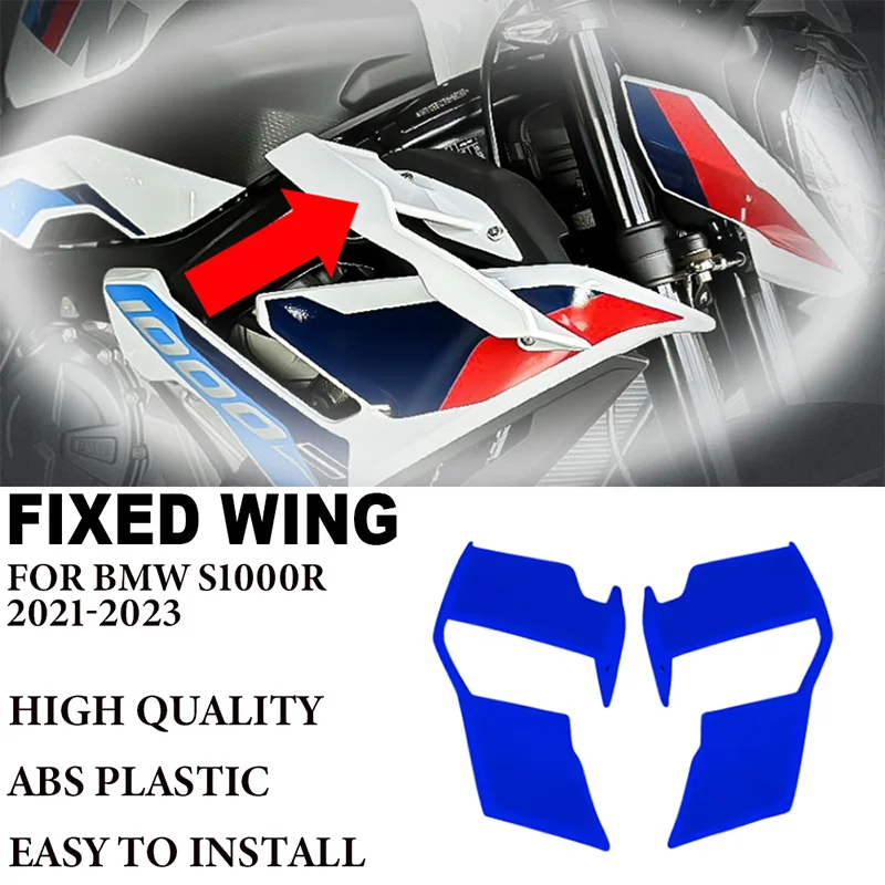 

Suitable for BMW S1000R M1000R 2021-2023 Motorcycle front aerodynamic fixed wing spoiler side winglet windshield wing aileron