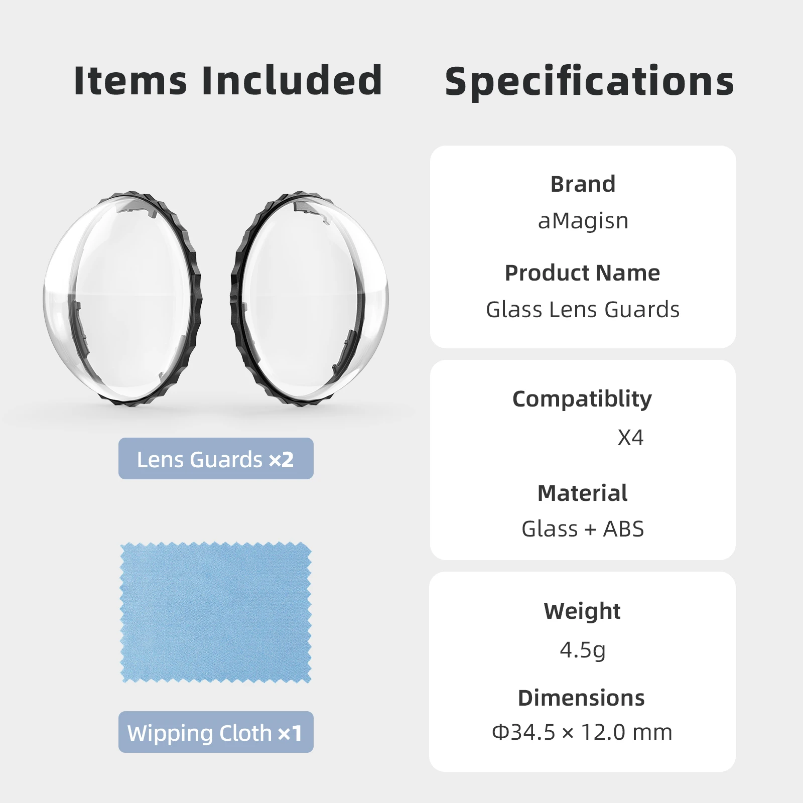

For Insta360 X4 Lens Glass Protector Sport Camera Protective Accessories