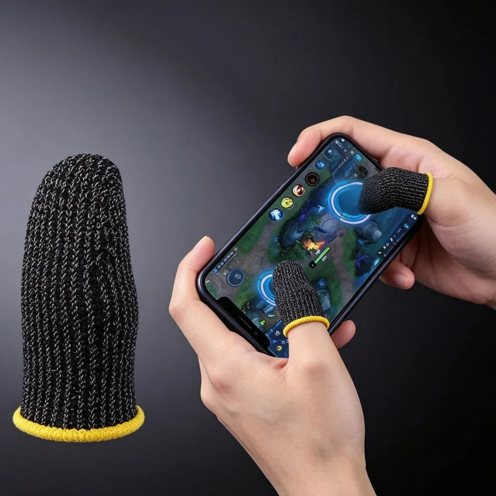 Breathable Anti‑Sweat Gaming Finger Sleeves, Lightweight Touch‑Screen Finger Cots for Smooth Mobile Gaming Operation Accessory