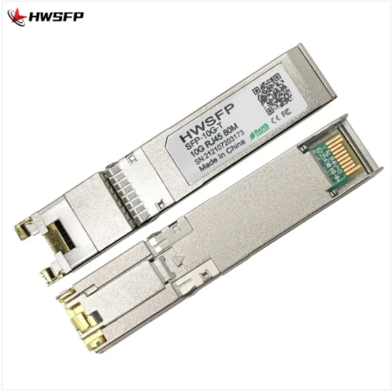 

HWSFP 10G 80M Enhanced 10 Gigabit Optical Port to Power Port Module SFP-10G-T-80 single