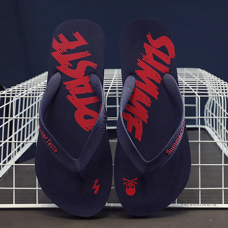 

Fashion Men Beach Shoes Summer Casual Flat Slippers Male Indoor Bathroom Anti-Slip Flip Flops Man Flip-Flops Men Sandals