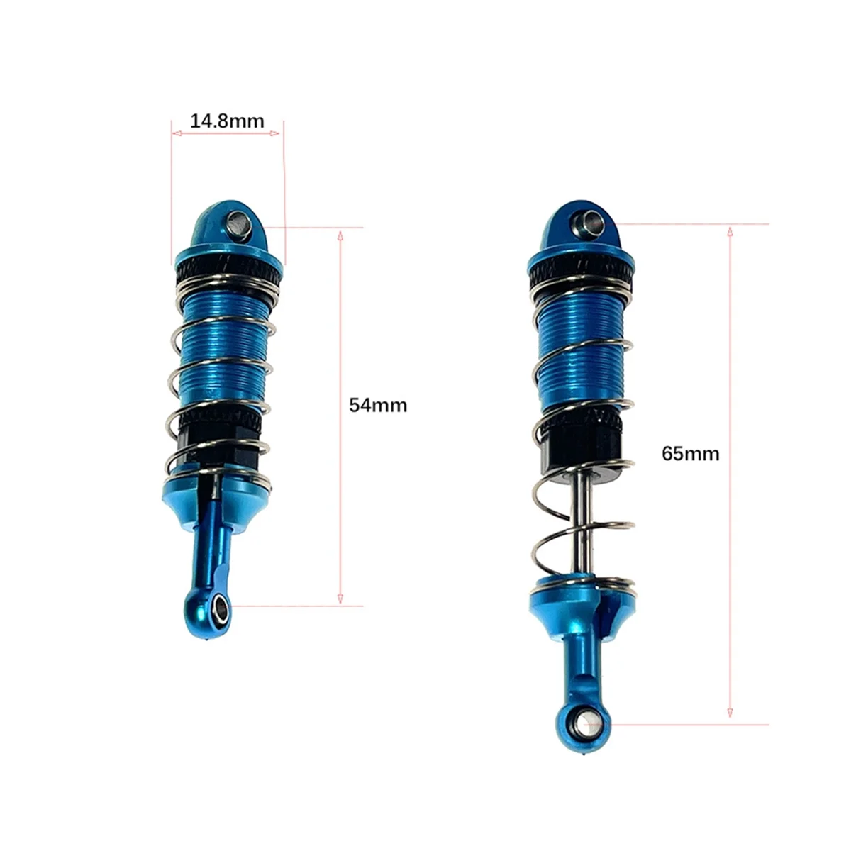 Liga vermelha óleo traseiro dianteiro para carro de RC, upgrades peças, 16207, 16208, 16209, 16210, H16, H16BM, 1/16, 4pcs