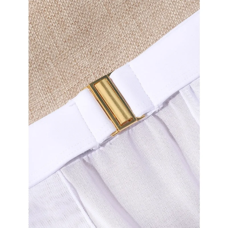 Malha sólida ver através de praia cobrir mulheres sexy cintura alta fenda saia longa verão 2025 nova moda casual senhora saias cobrir ups