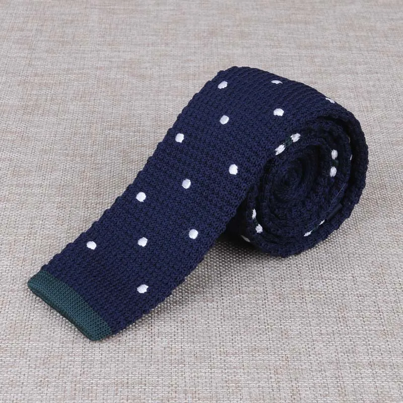 Men\'s Suits Knit Tie Plain Necktie For Wedding Party Tuxedo Casual Dots Woven Skinny Gravatas Cravats Accessories 25colors