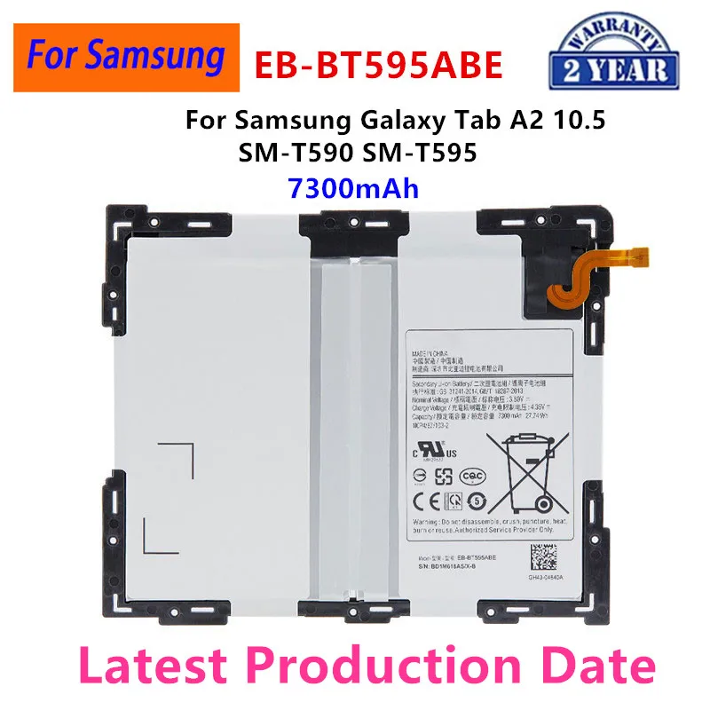 Brand New EB-BT595ABE 7300mAh Replacement Tablet Battery For Samsung Galaxy Tab A2 10.5 SM-T590 SM-T595 T590 T595