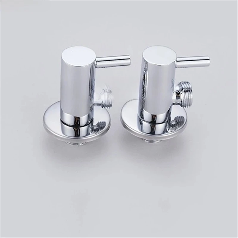 

2 PCS 1/2"male x 1/2" male Brass Bathroom Angle Stop Valve Chrome Copper Tap Toilet Bathroom Basin laundry