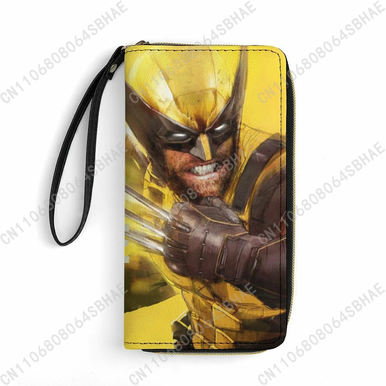 

Marvel Wolverine Custom PU Leather Wallet Rope Handle Small Portable Card Holder Men Women Purse Gift Friend Parents Cosplay