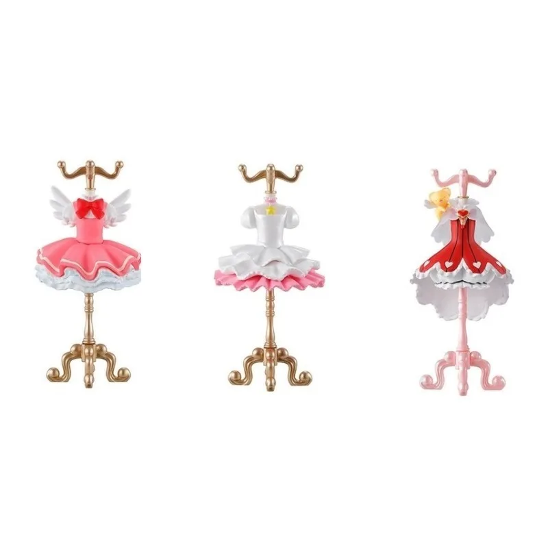 Bandai Card Captor Sakura Gashapon Mini Wieszak na Ubrania Mały Stojak na Biżuterię Ozdoby Kolekcjonerskie Prezenty