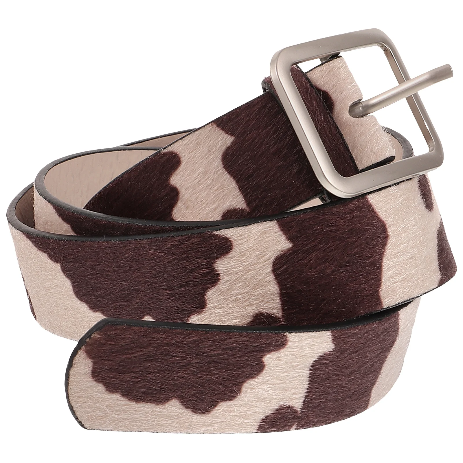 

Elasticity Cow Pu Belt Women's Belts Cowhide Imitation Pants Animal Print