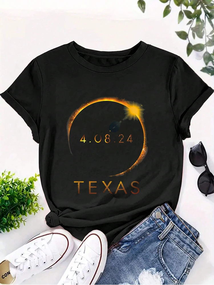 Texas 2024 Womens Tops Summer Graphic Tees T ShirtsRound neck printing womens t shirts tees womens short sleeve t shirts