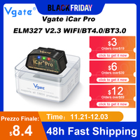 Vgate iCar Pro elm327 V2.3 OBD 2 OBD2 Car Auto Diagnostic Scanner WIFI Bluetooth 4.0 for IOS Scan Tool ODB2 PK ELM 327 V1 5 V1.5