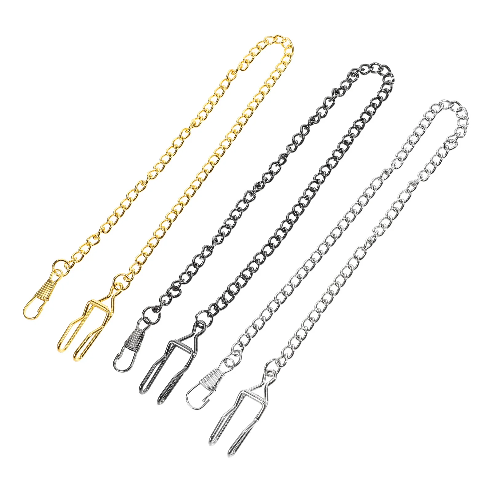 

3Pcs Vintage Metal Alloy Retro Pocket Watch Chains Classic Unisex Connector Chain Decoration Suitable for Mechanical Quartz