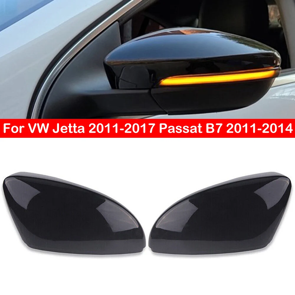 

For Volkswagen VW Jetta 2011-2017 Passat B7 2011-2014 Car Rearview Side Mirror Cover Wing Cap Exterior Door Rear View Case Trim