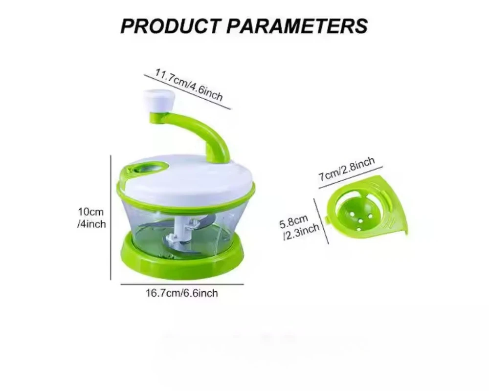 手動肉グラインダー手動フードプロセッサーポータブル多機能野菜カッターガーリックチョッパーミンサーミキサーブレンダー
