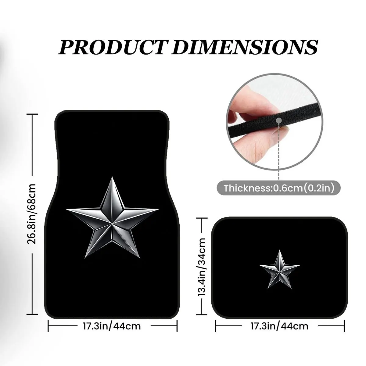 Set Of 4 Polyester Car Floor Mats Featuring A Silvery Design, Ideal For Sedans And Suvs, Enhances Interior Decor, Safeguards The