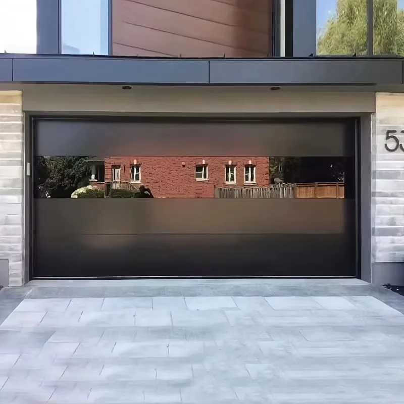 Any Size Custom Energy Saving Heat Insulation Sectional Garage Door Aluminum Alloy Villa House Modern Automatic Home Door