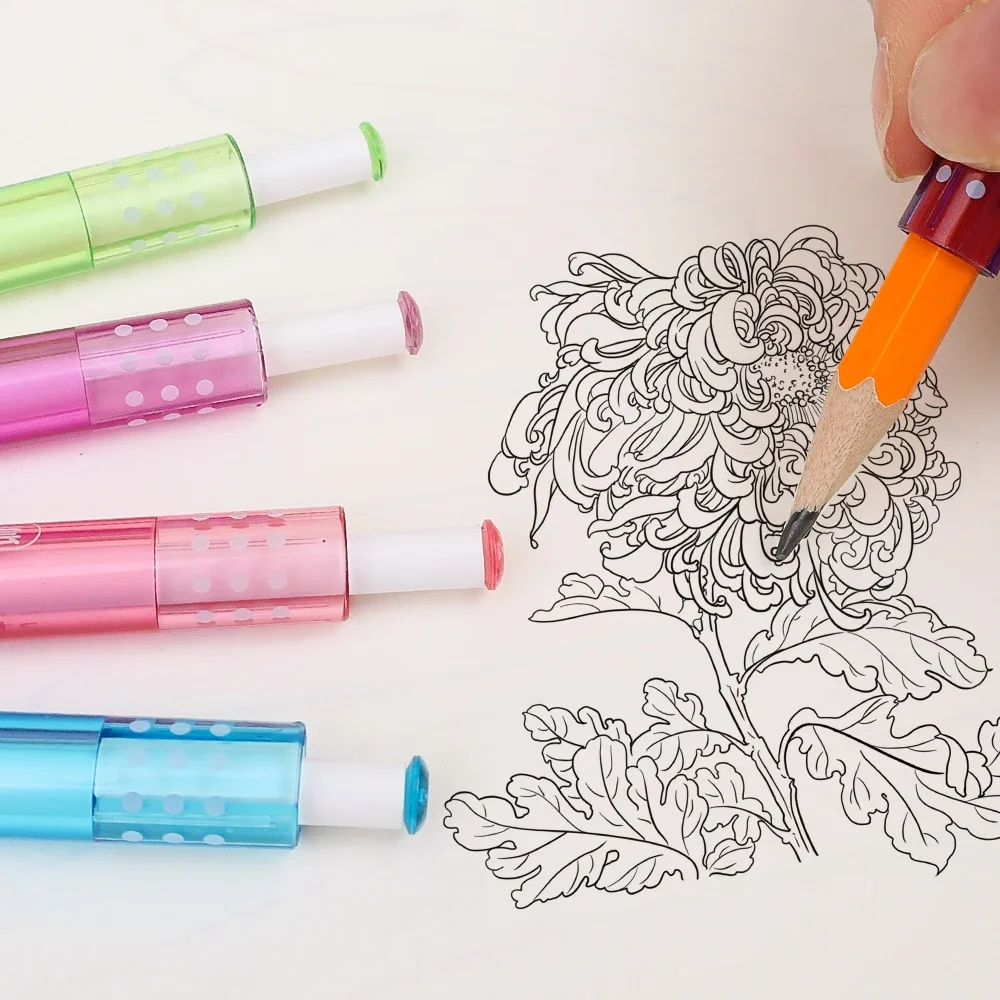 Dual-headed Art Write Tool Extender Reusable Pencil Extension Accessories Student Painting Sketching Short Pencils Refill