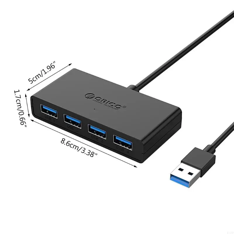 Adaptador USB Hub velocidade E1PF USB 4 Splitter externo porta para impressora disco U