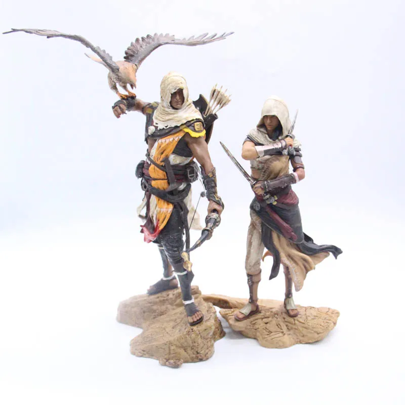 Assassins Creed Aya & Bayek Action Figure High Quality 28CM PVC Statue The Legendary Character Model Toys Christmas Gifts