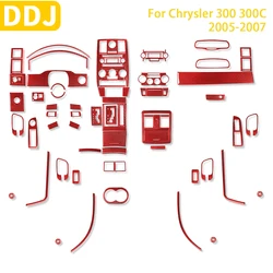 For Chrysler 300 300C 2005 2006 2007 Car Accessories Interior Carbon Fiber Steer Wheel Gear Door Speedometer Trim Sticker