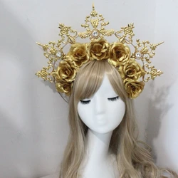 Cosplay Angel Aureole Shape Hair Hoop Cute Christmas Halloween Hair Holder Baroque Party Costume Headband for Children Dropship