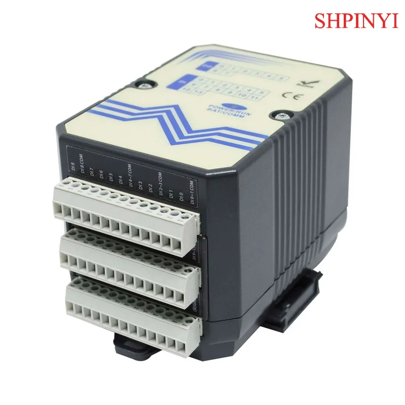 Contrôleur PLC Ethernet industriel MODBUS 14DI 8DO 4AI 2AO, Module d'e/s (A-5389)